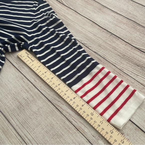 Vineyard Vines Nautical Striped Women's Top Navy Blue Red White Small Preppy - Picture 10 of 11